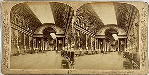 Underwood, France, Versailles, Gallery of Battles, stereo, 1900