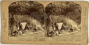Jarvis, USA, Our Camp near Lake Abundance, stereo, ca.1900