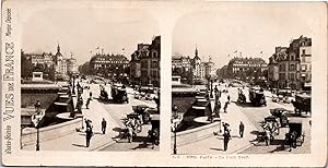 Paris, le Pont Neuf, Vintage print, ca.1900, Stéréo