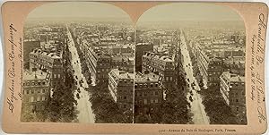 B.L. Singley, France, Paris, Avenue du Bois de Boulogne, stereo, 1897