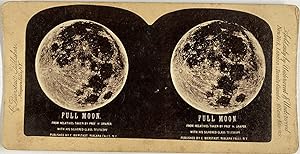 Bierstadt, Astronomy, Full Moon, From negative by Prof.H.Draper, stereo, ca.1890