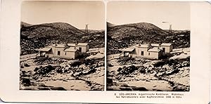 Argentine, les Andes, Maison près d'une mine de cuivre, Vintage print, ca.1900, Stéréo