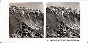 Inde, Himalaya, Kumaon, Sommets, Vintage print, ca.1900, Stéréo