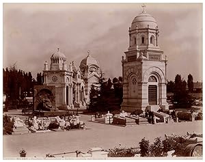 Italie, Milano, Cimitero Monumentale, veduta parziale del Reparto V, Ed. Brogi