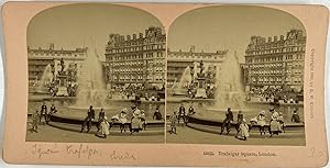 Kilburn, England, London, Trafalgar Square, stereo, 1902