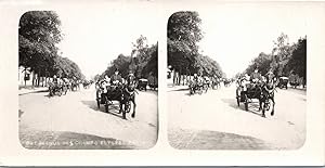 France, Paris, Avenue des Champs Élysées, Vintage print, ca.1900, Stéréo