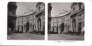 Italie, Naples, Galerie Umberto I, Vintage print, ca.1900, Stéréo