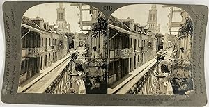 Keystone, Ecuador, Guayaquil, Spanish Maiden of Balcony, stereo, 1902