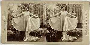 Stereoscopic Collection, Genre Scene, Girl in the dress, stereo, ca.1900