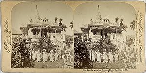 Jarvis, India, Calcutta, Jani Temple, Showing Group of Idols, stereo, 1896