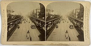 Strohmeyer & Wyman, USA, New York, Along the Noted Bowery, stereo, 1895
