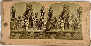 James A.Hurst, Theater, Monkeys playing music, stereo, 1870