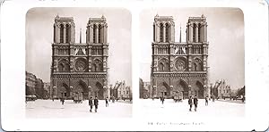 France, Paris, Cathédrale Notre Dame, Vintage print, ca.1900, Stéréo