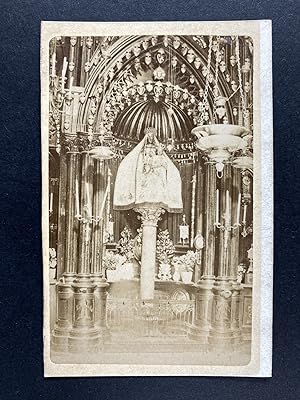 Durand, France, Statue de Notre-Dame-de-Chartres, vintage CDV albumen print