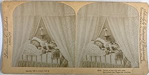 Royaume-Uni, Enfant endormie durant l'époque victorienne, Vintage print, circa 1890, Stéréo