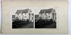 Allemagne, Sobernheim, Vue d'une maison rurale , Vintage print, circa 1880, Stéréo