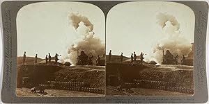 Underwood, Japan, Battle of Port-Arthur, Japanese siege gun, stereo, 1905