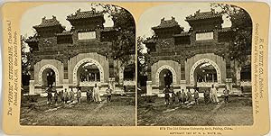 White, China, Peking,The Old Chinese University Arch, stereo, 1901