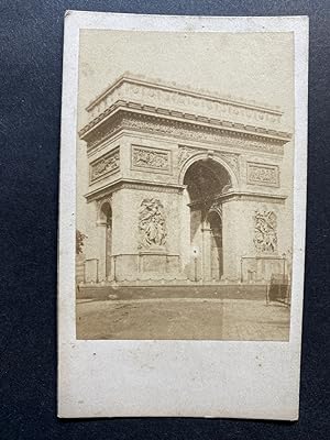 Paris, Arc de Triomphe, Vintage albumen print, ca.1870