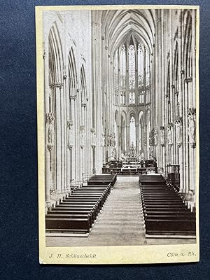 Allemagne, Cologne, Intérieur de la Cathédrale, vintage albumen print, ca.1870