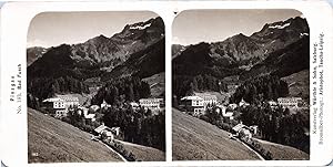 Autriche, Pinzgau, Bad Fusch, vue générale, Vintage print, ca.1900, Stéréo