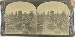 Guerre 1914/18, Royal Engineers creusant une tranchée de seconde ligne, Vintage print, ca.1914, S...