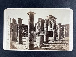 Italie, Pompéi, Temple d'Isis, vintage CDV albumen print