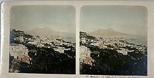Italie, Naples, Vue du Vésuve, Vintage print, circa 1890, Stéréo