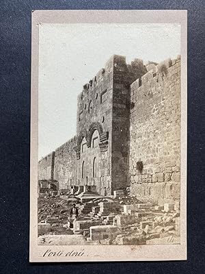 Jérusalem, Porte dorée, vintage albumen print, ca.1870