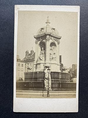 Paris, Fontaine Saint Sulpice, vintage albumen print, ca.1870