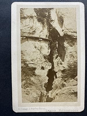France, Gorge en Savoie, Vintage albumen print, ca.1870