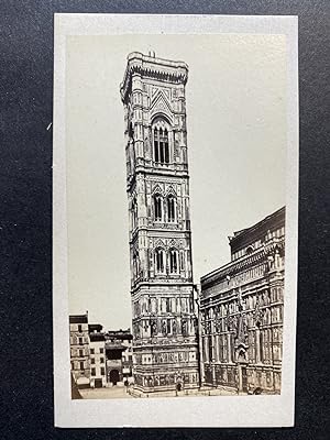 Italie, Florence, le Campanile de Giotto, vintage albumen print, ca.1870