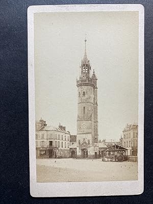 France, Évreux, Tour de l?Horloge, Beffroi, vintage albumen print, ca.1870