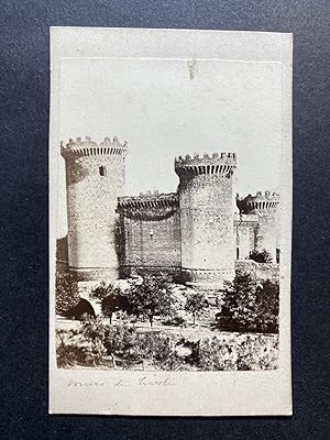 Italie, Tivoli, la Forteresse de Rocca Pia, vintage albumen print, ca.1870
