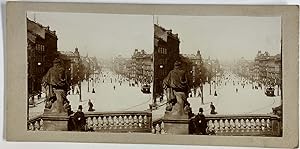 République Tchèque, Prague, Place Venceslas, vintage stereo print, ca.1900
