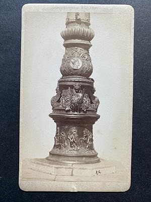 Carlo Naya, Italie, Venise, Porte drapeau de la Place Saint Marc, vintage albumen print, ca.1870