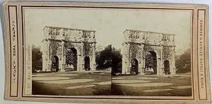 Sommer & Behles, Italie, Rome, Arc de Constantin, vintage stereo print, ca.1870