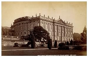 England, West Front, Chatsworth, from the Italian Garden, Photo. G.W.W.