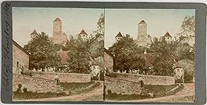 Allemagne, Hornberg, Vue du Château, Vintage print, circa 1900, Stéréo