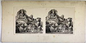 Allemagne, Kallenfels, Vue des ruines du château de Stein-Kallenfels 2, Vintage print, circa 1880...
