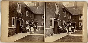 Royaume-Uni, Croydon, Vue d'habitation, Vintage print, circa 1890, Stéréo