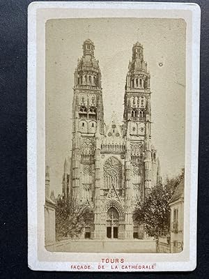 France, Tours, Cathédrale Saint-Gatien, Chapelle, Vintage albumen print, ca.1870