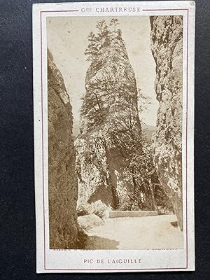 France, La Grande Chartreuse, Pic de l'Aiguille, Vintage albumen print, ca.1870