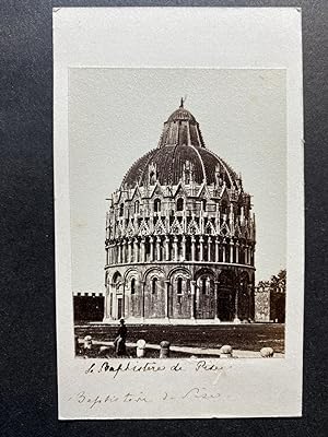 Italie, Pisa, le Baptistère, vintage albumen print, ca.1870