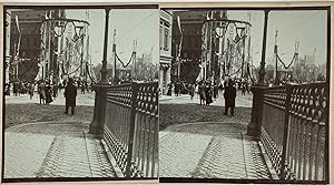 République Tchèque, Prague, Journée de l'Empereur, Fête Traditionnelle, vintage stereo print, 1907