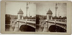 République Tchèque, Prague, Pont de la Légion, vintage stereo print, ca.1900