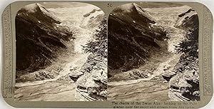 Suisse, Grisons, Glacier du Palü, vintage stereo print, ca.1900