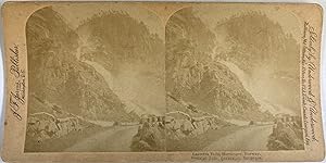 Norvège, Fjord Hardanger bis, Vintage print, circa 1880, Stéréo