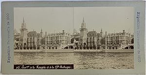 France, Paris, Exposition Universelle de 1900, Pavillons de la Hongrie et de la Grande-Bretagne, ...