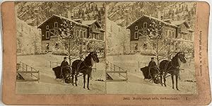 Kilburn, Switzerland, Merry Sleigh Bells, vintage stereo print, 1901